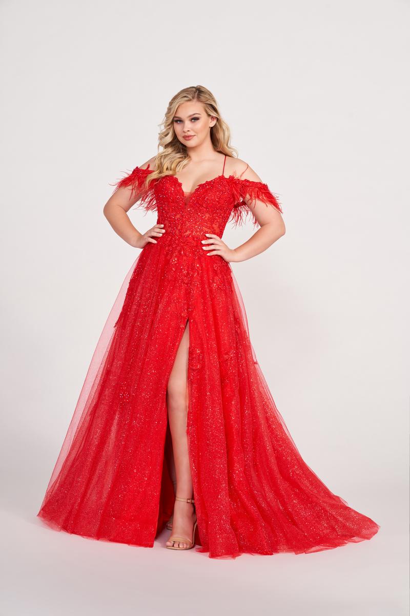 Ellie Wilde Off the Shoulder A-Line Prom Dress EW34066 - Image 6