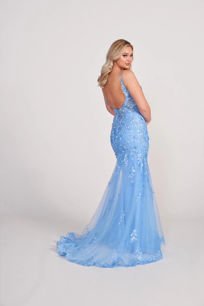 Ellie Wilde Sleeveless Trumpet Prom Dress EW34067 - Image 3