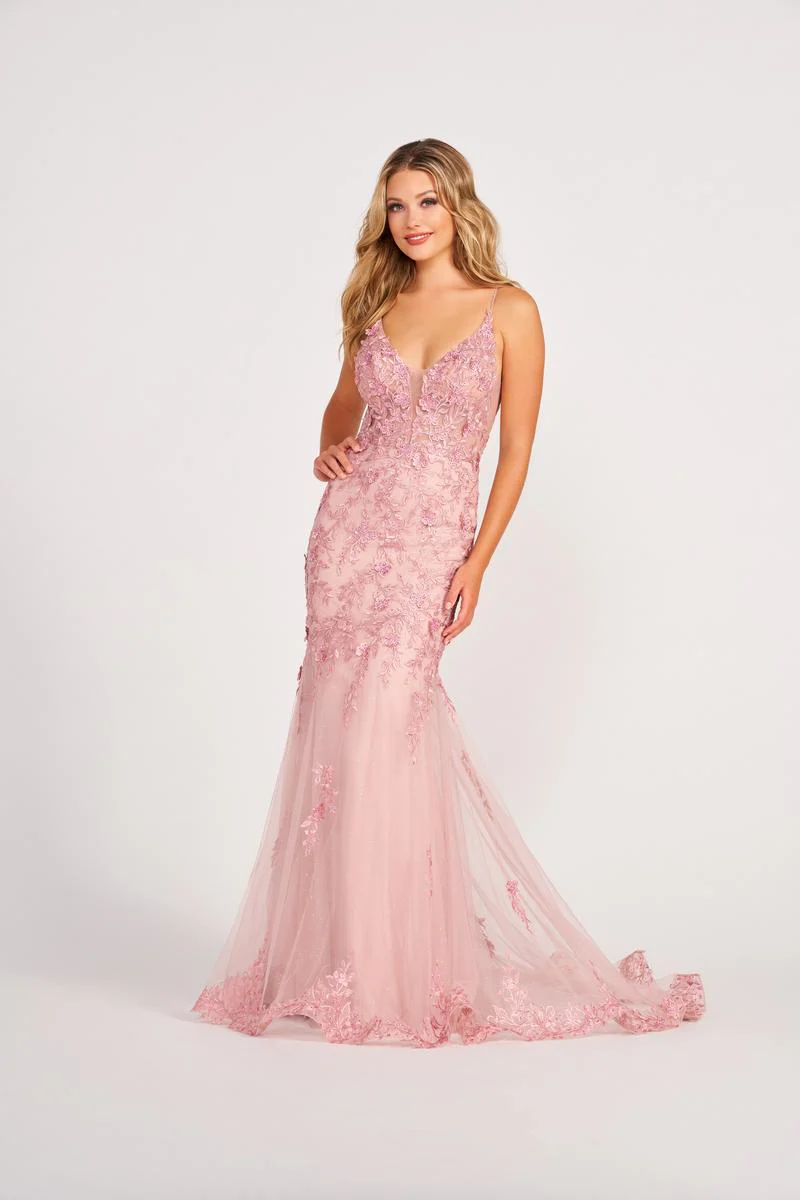 Ellie Wilde Sleeveless Trumpet Prom Dress EW34067 - Image 6