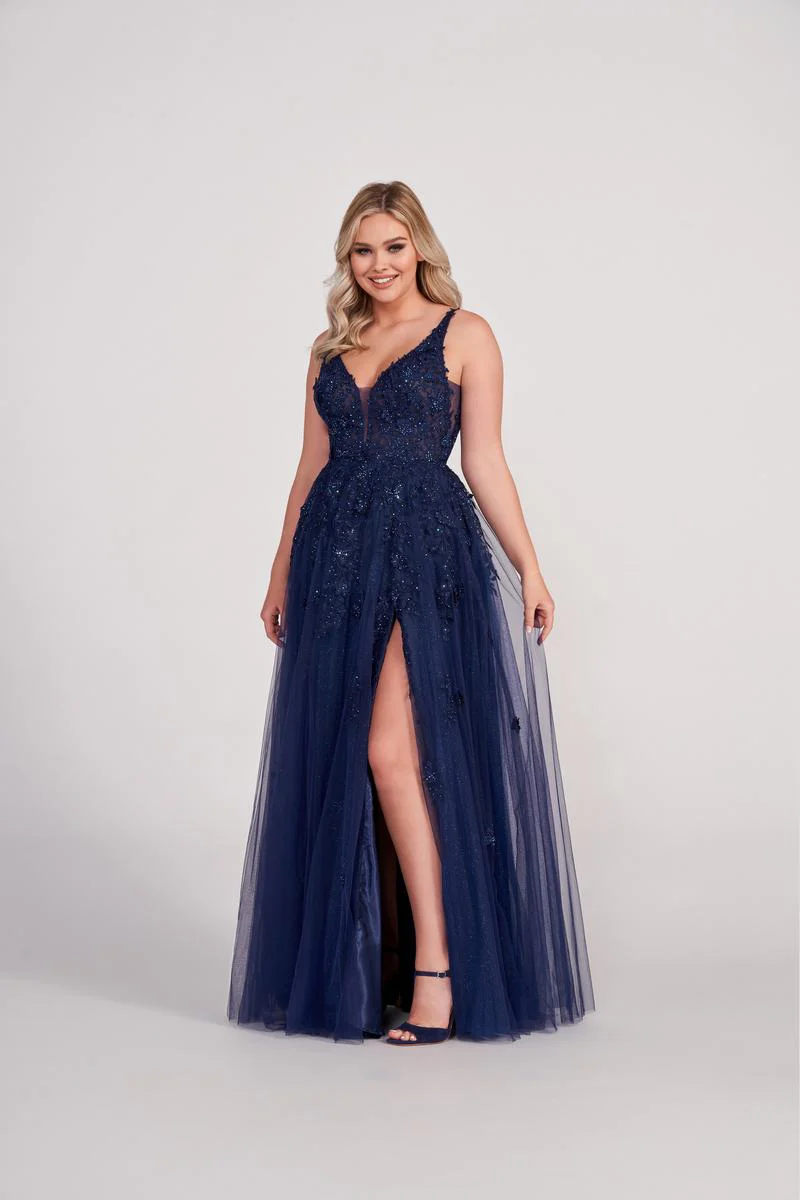 Ellie Wilde Sleeveless A-Line Prom Dress EW34103 - Image 2