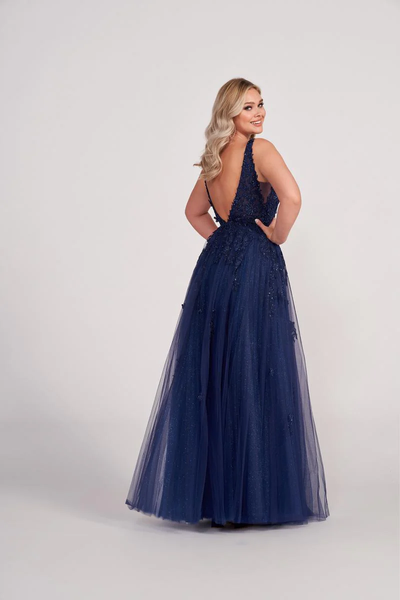Ellie Wilde Sleeveless A-Line Prom Dress EW34103 - Image 3
