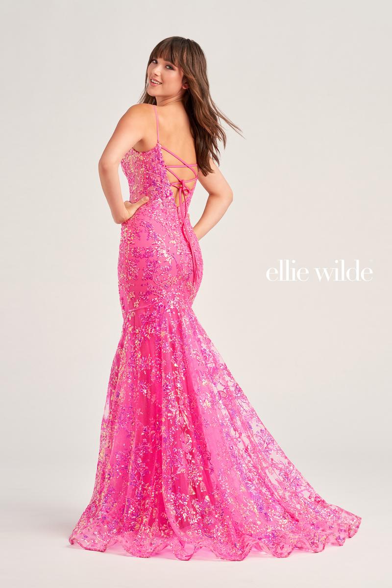 Ellie Wilde Long Sequin Prom Dress EW35013 - Image 3