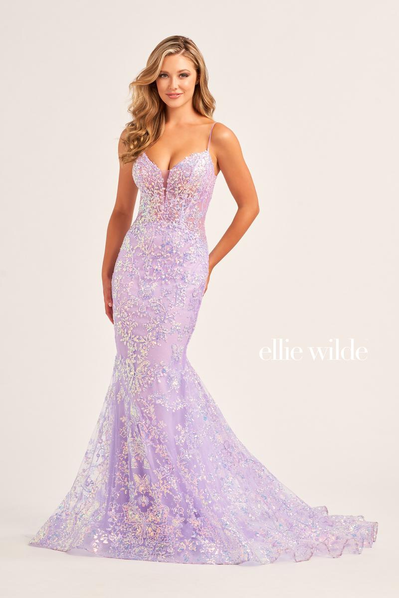 Ellie Wilde Long Sequin Prom Dress EW35013 - Image 4