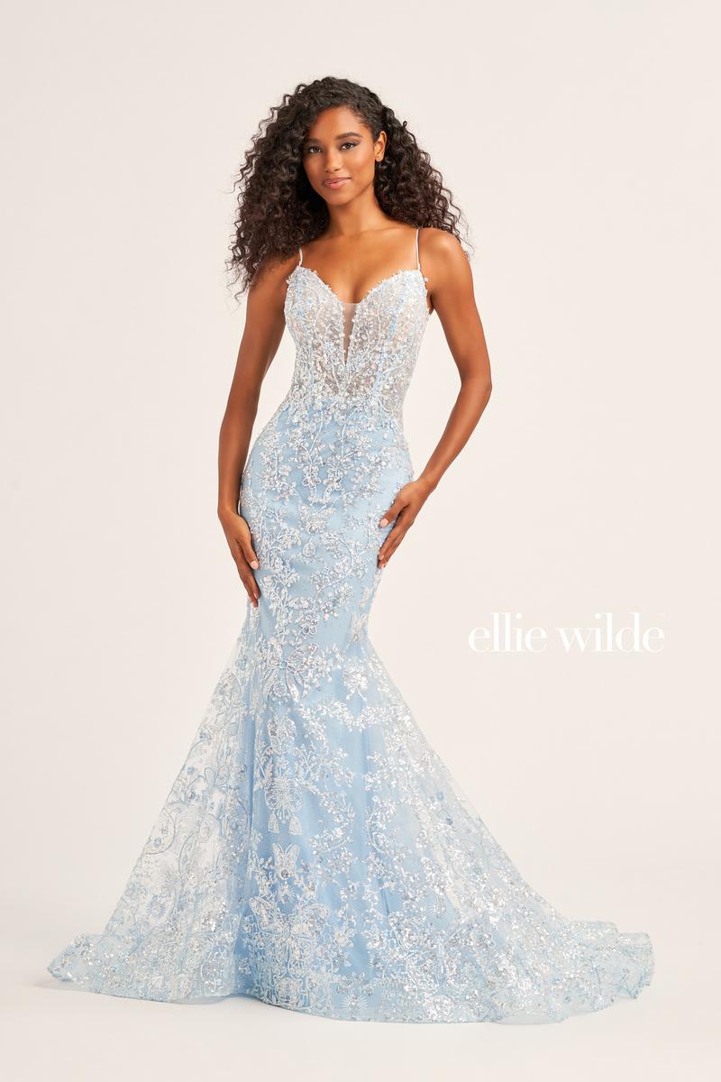 Ellie Wilde Long Sequin Prom Dress EW35013 - Image 5