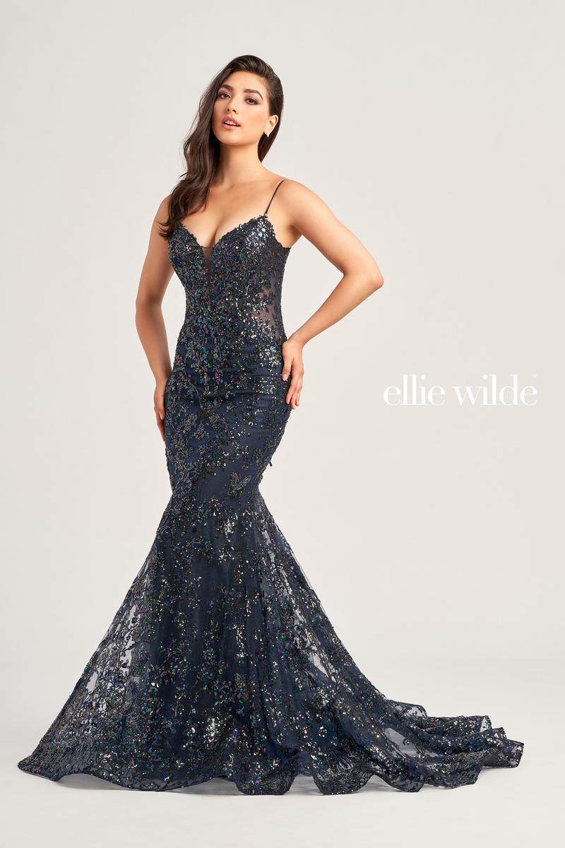 Ellie Wilde Long Sequin Prom Dress EW35013 - Image 6