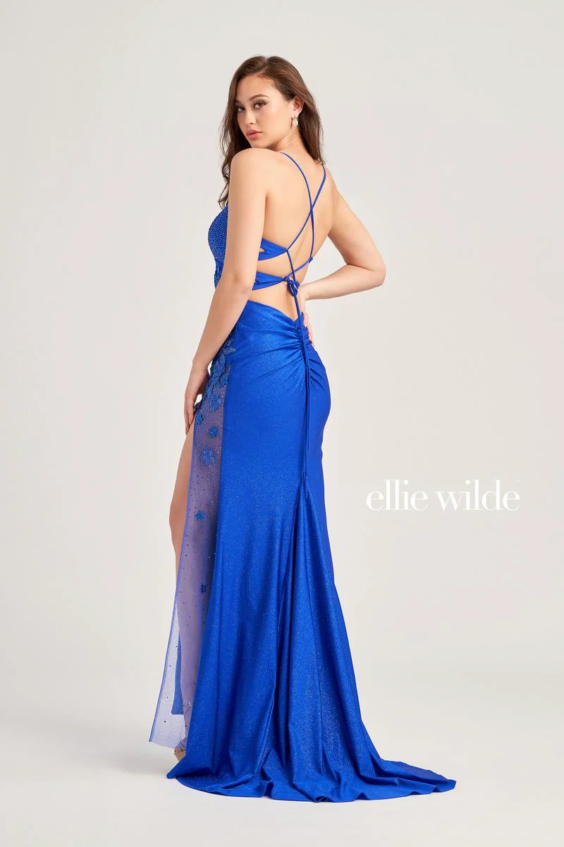 Ellie Wilde V-Neck Tight Prom Dress EW35030 - Image 3