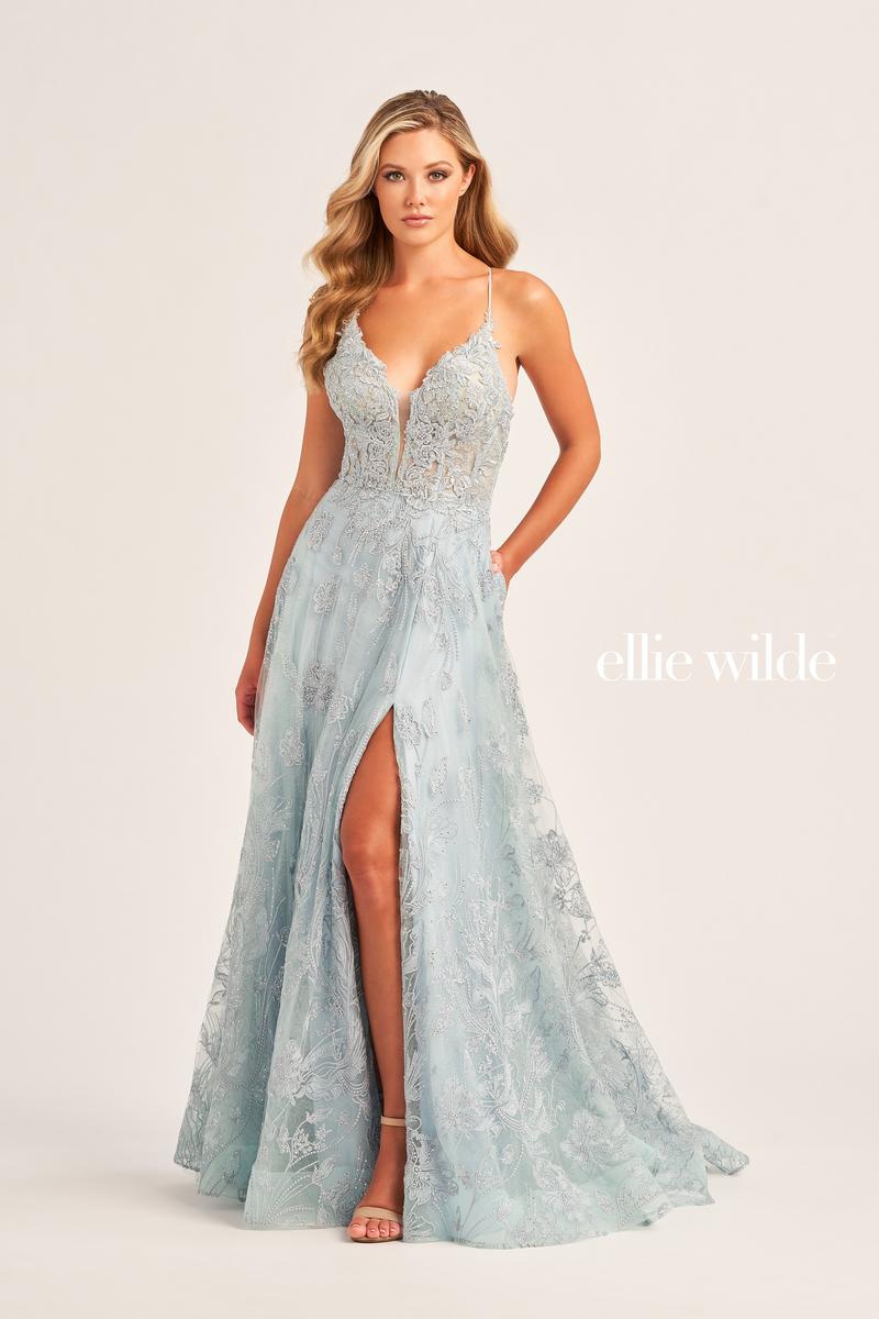 Ellie Wilde A-Line Tulle Prom Dress EW35103 - Image 5
