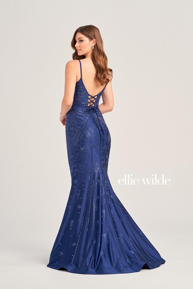 Ellie Wilde Lace-up Back Prom Dress EW35002 - Image 3
