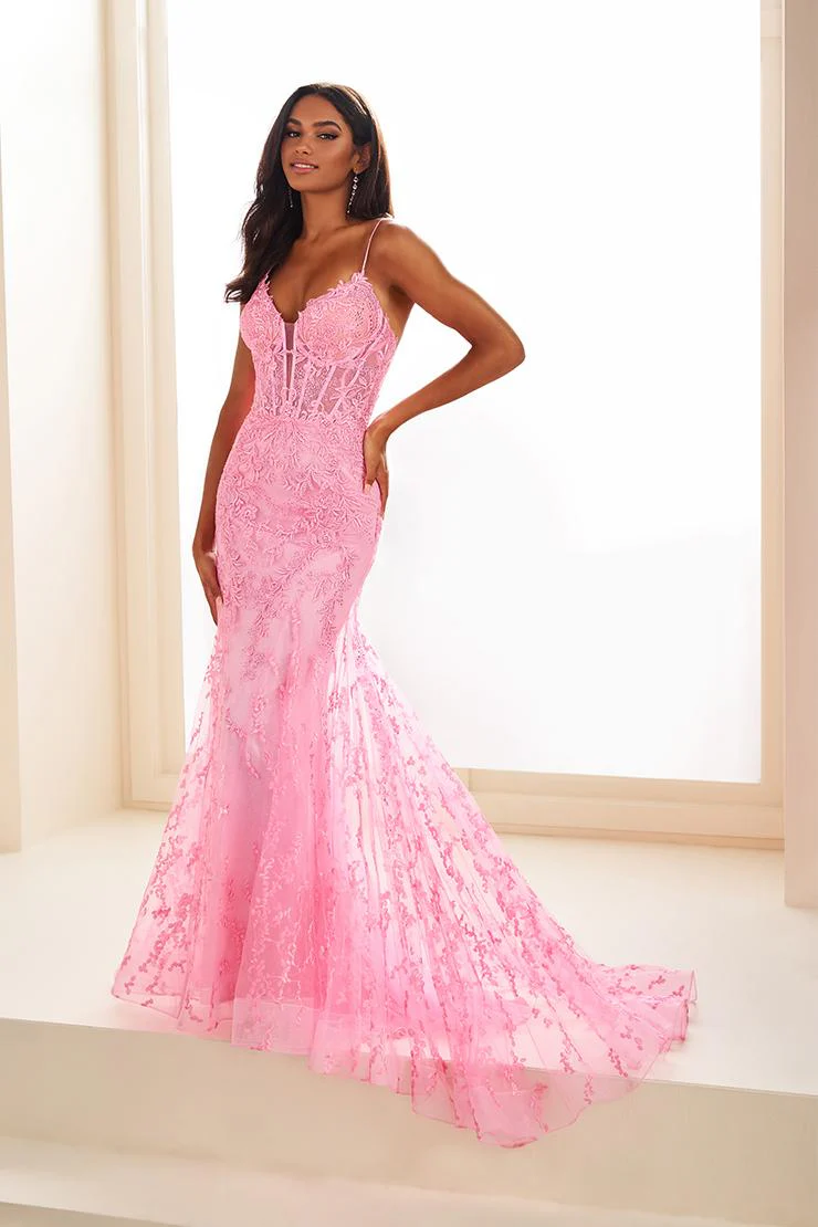 Ellie Wilde Mermaid Corset Lace Prom Dress EW35010 - Image 15
