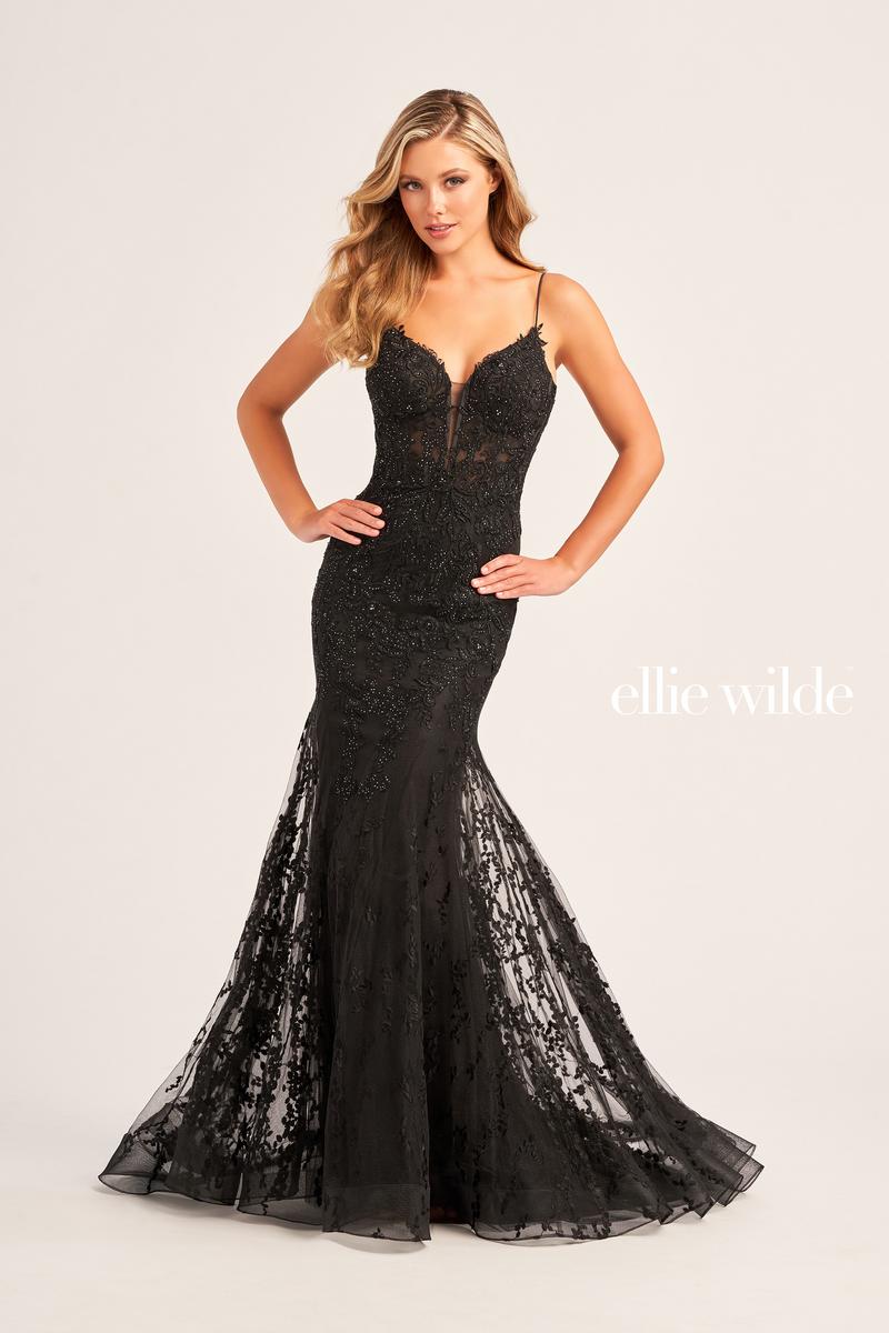 Ellie Wilde Mermaid Corset Lace Prom Dress EW35010 - Image 7