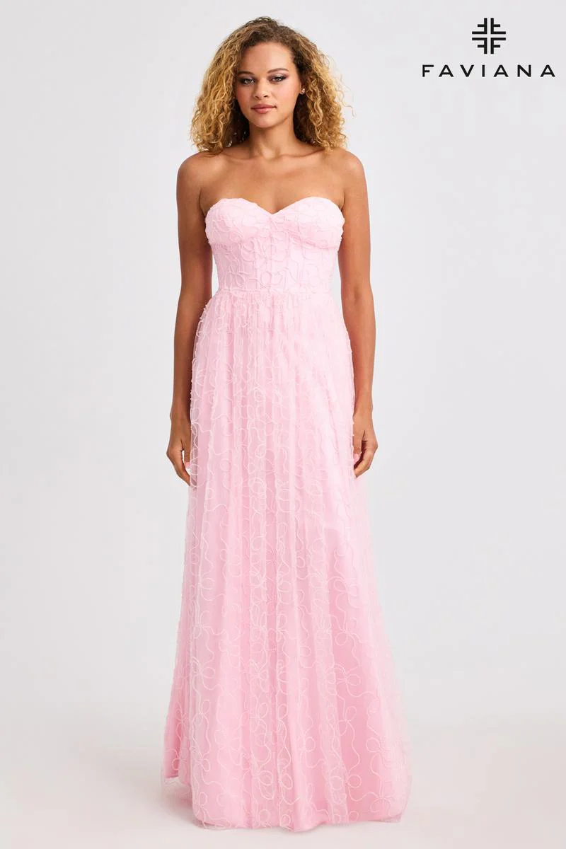 Faviana A-Line Corset Prom Dress 11418