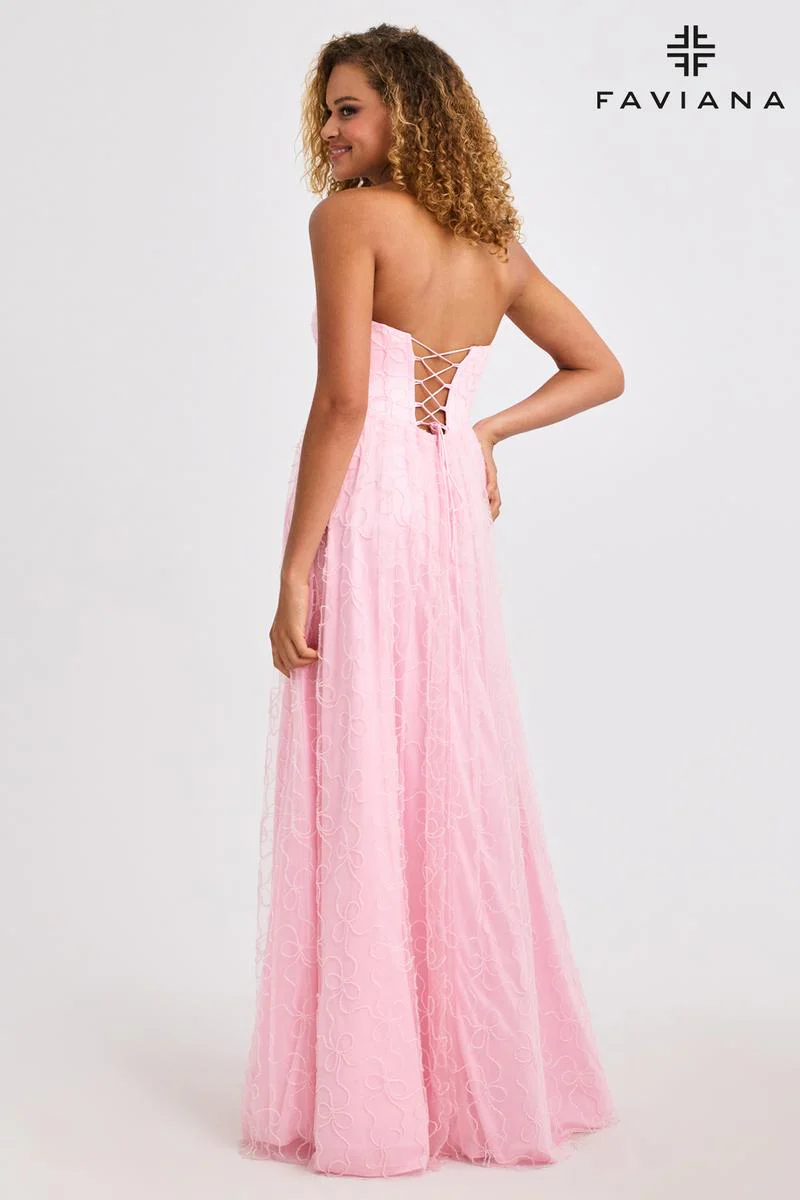 Faviana A-Line Corset Prom Dress 11418 - Image 2