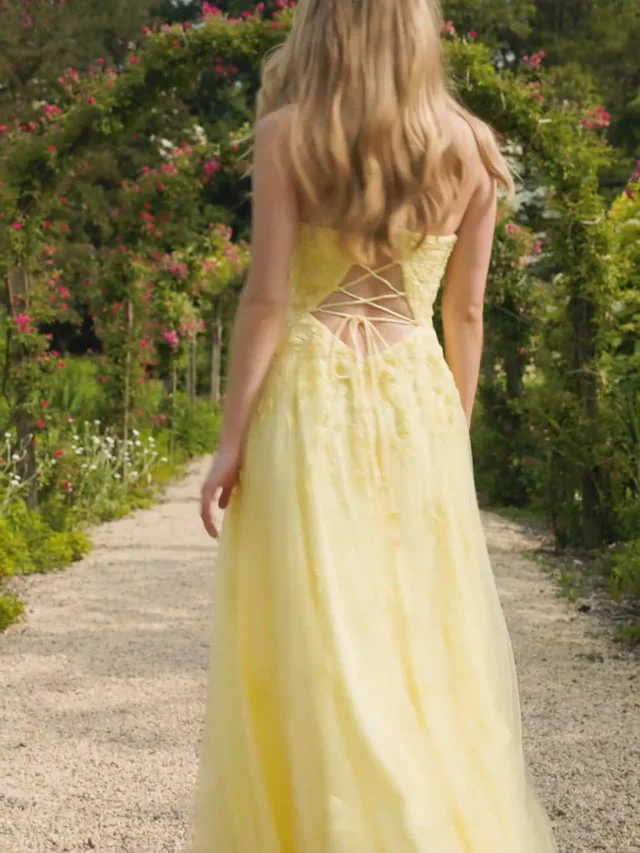 Faviana A-Line Lace Pocket Prom Dress 11473 - Image 5