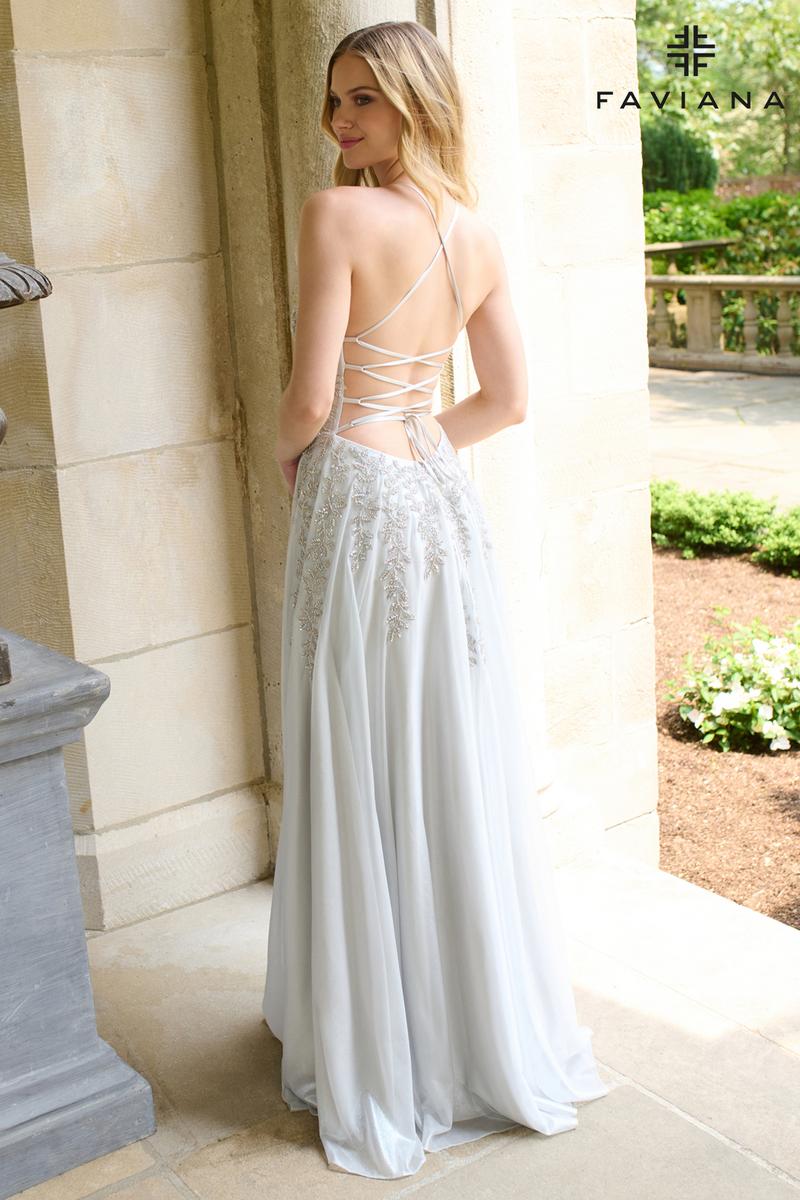 Faviana A-Line Plunging Prom Dress 11449 - Image 2