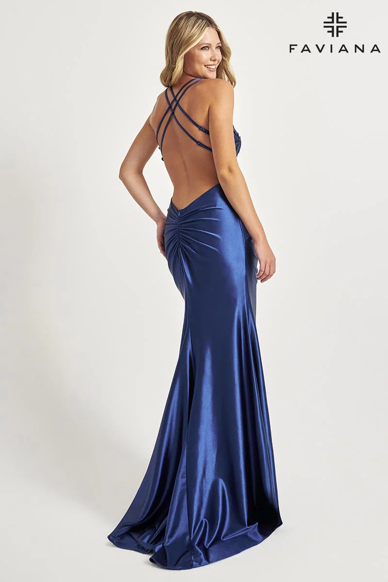 Faviana Sequin Bodice Prom Dress 11005 - Image 10