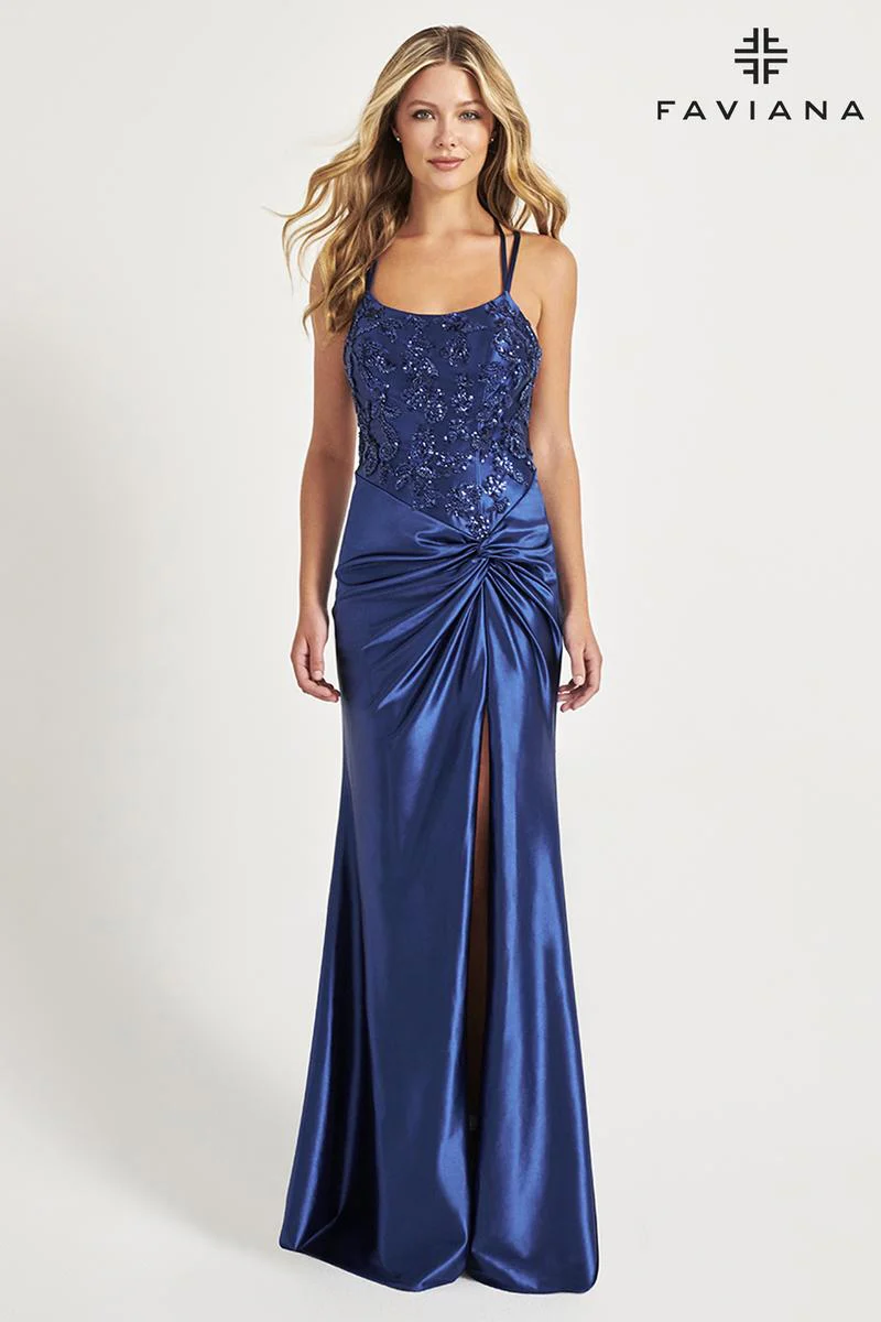 Faviana Sequin Bodice Prom Dress 11005 - Image 12