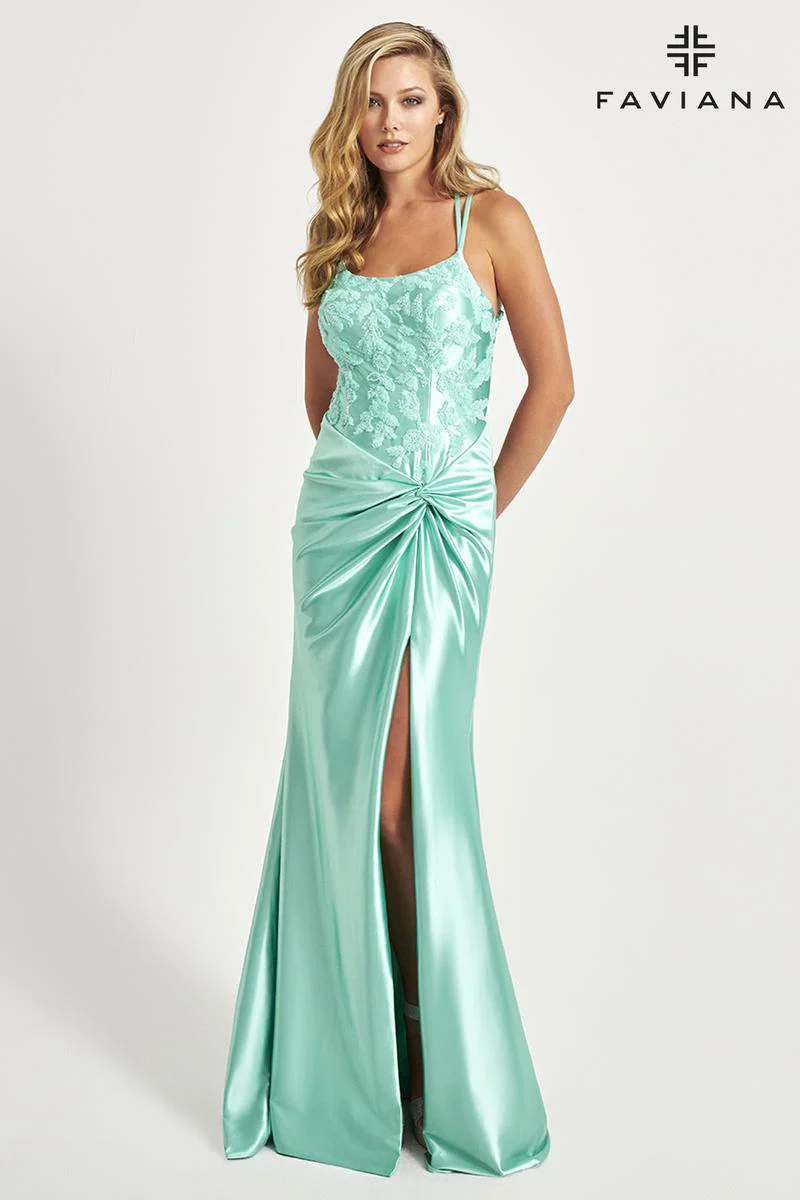 Faviana Sequin Bodice Prom Dress 11005 - Image 15