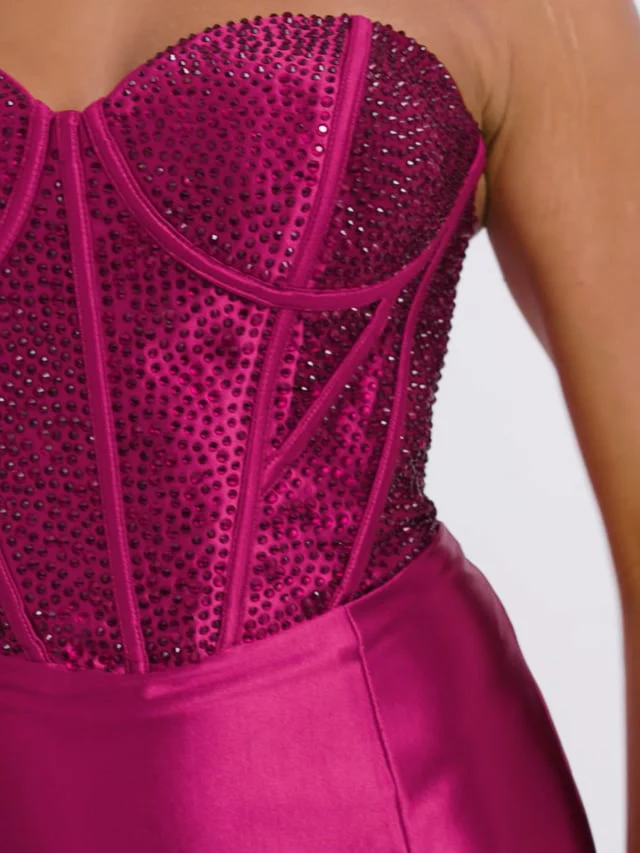 Faviana Strapless Corset Prom Dress 11006 - Image 5
