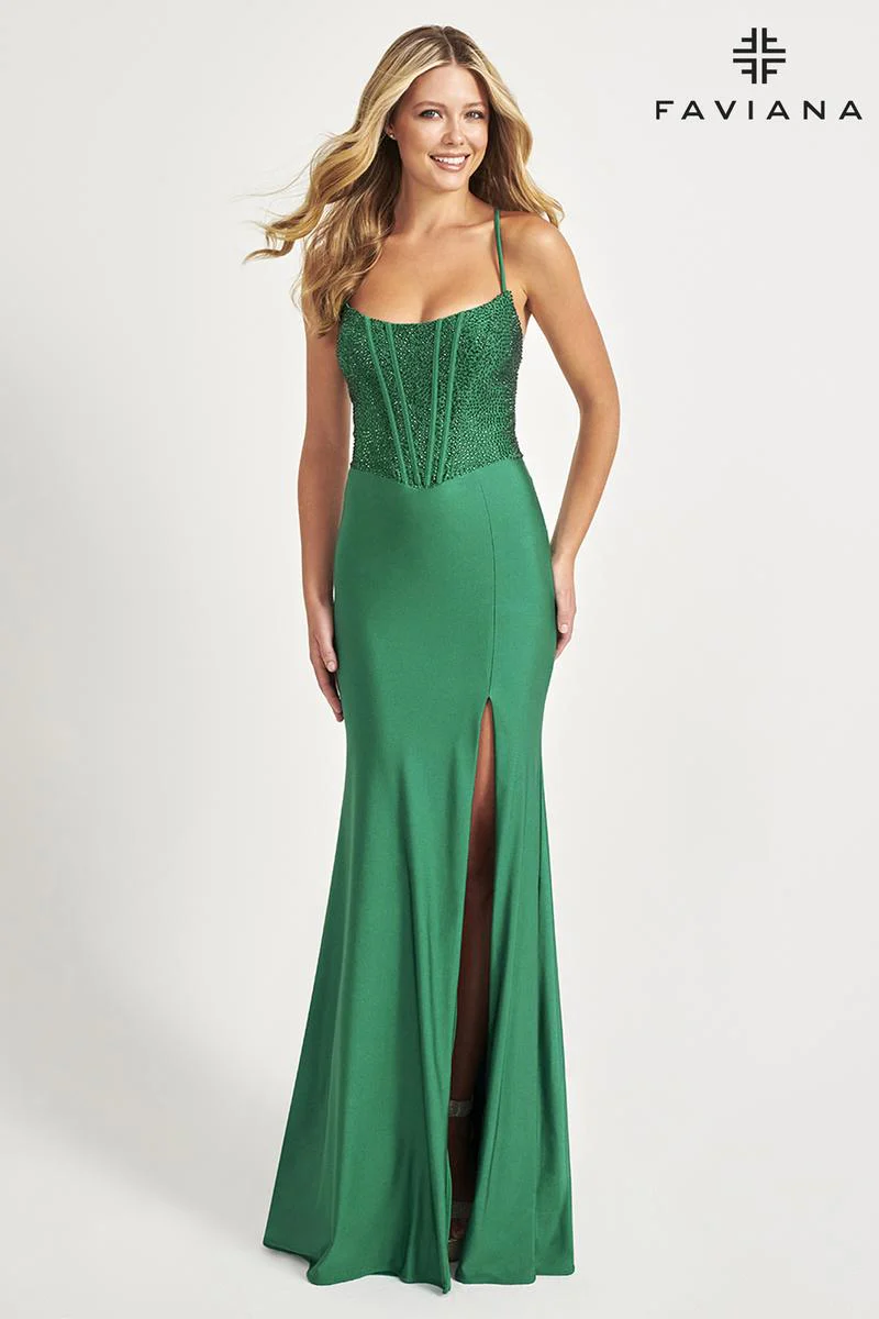 Faviana Heat Stone Corset Prom Dress 11011 - Image 11