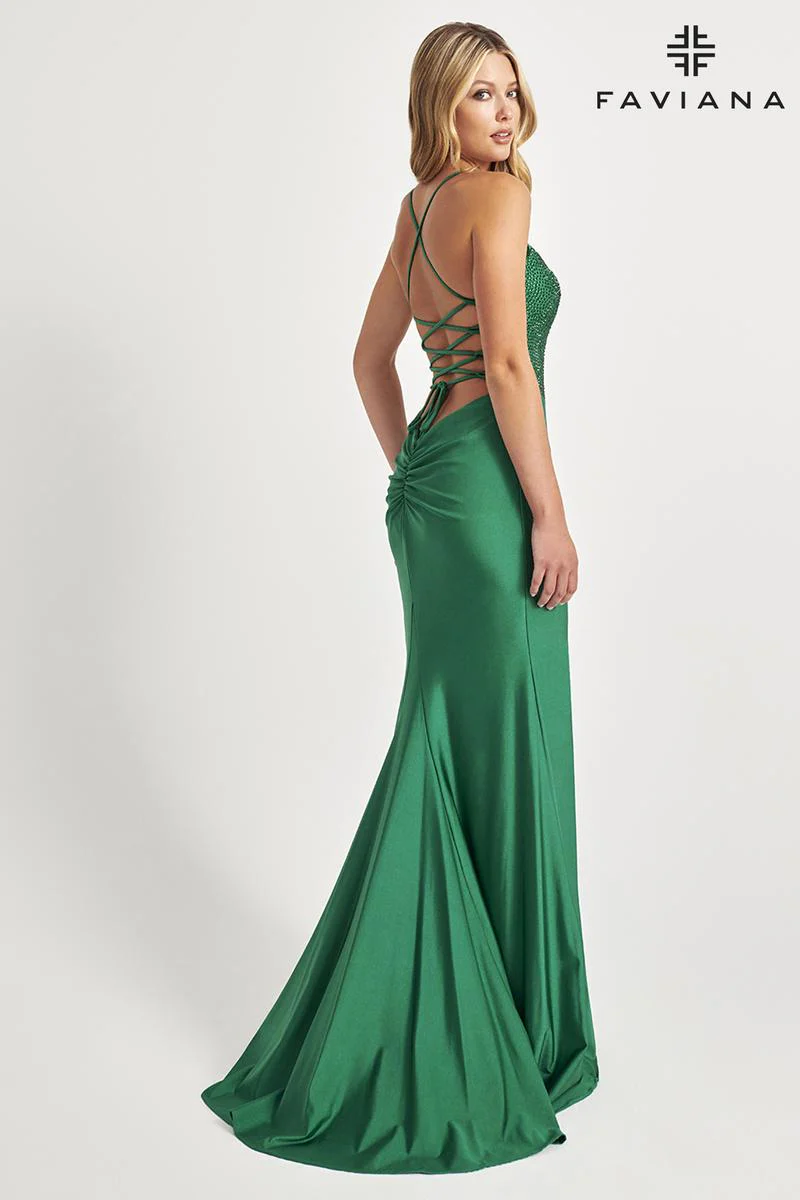 Faviana Heat Stone Corset Prom Dress 11011 - Image 7