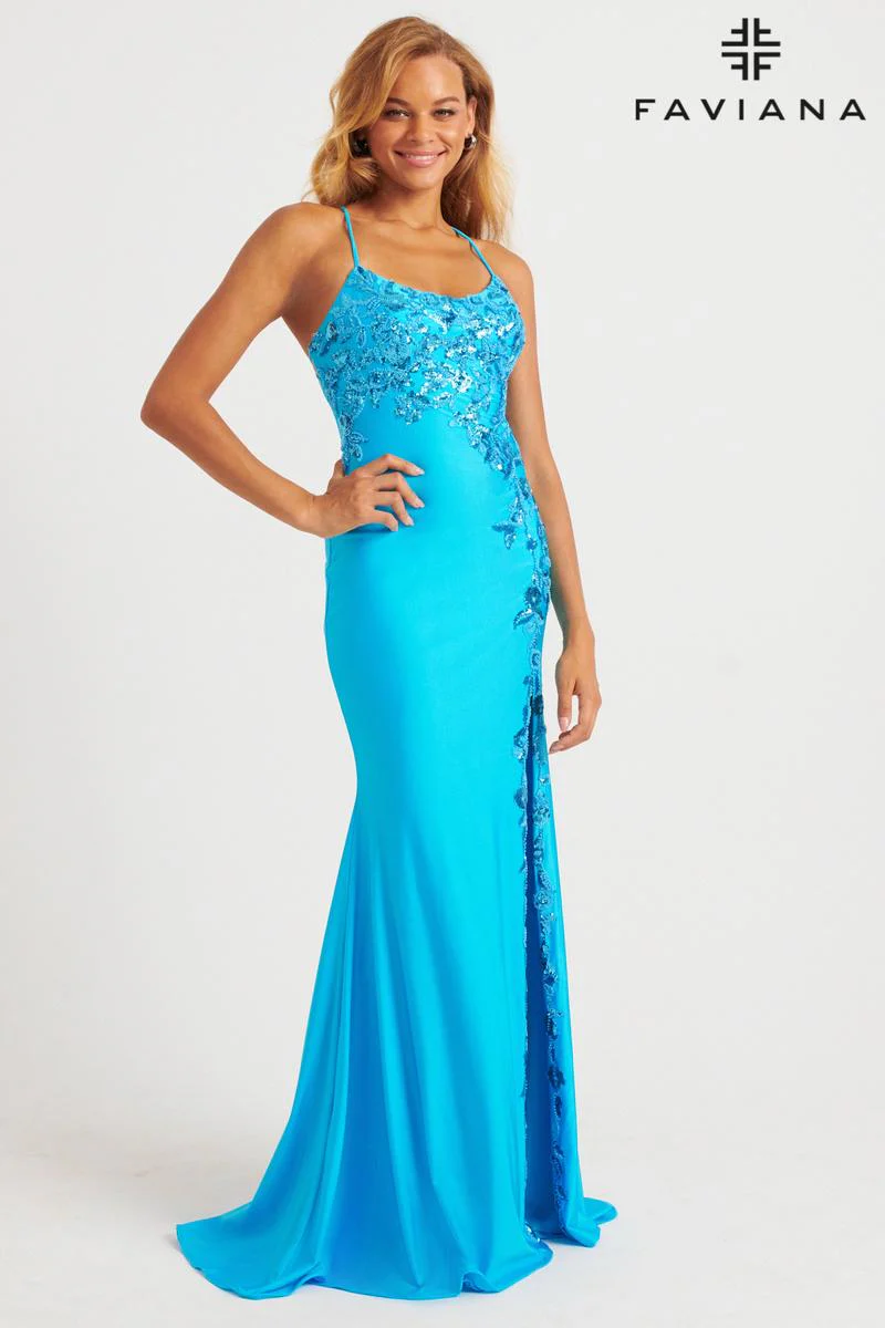 Faviana Asymmetrical Prom Dress 11017 - Image 16