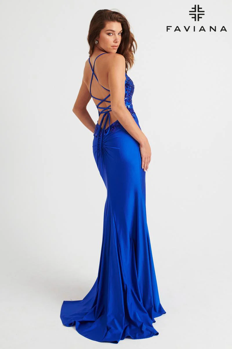 Faviana Asymmetrical Prom Dress 11017 - Image 18