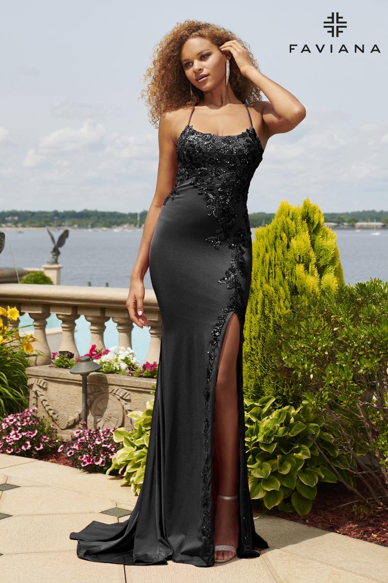 Faviana Asymmetrical Prom Dress 11017 - Image 2