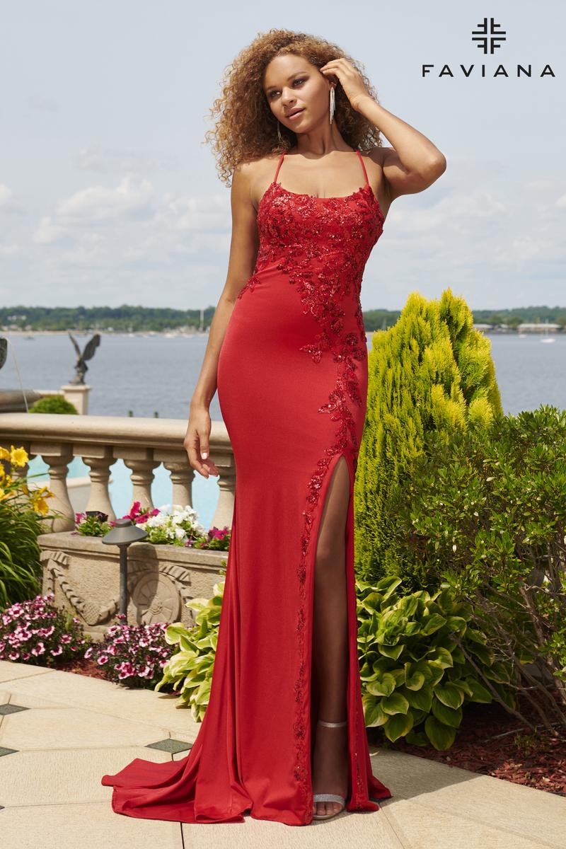 Faviana Asymmetrical Prom Dress 11017 - Image 6
