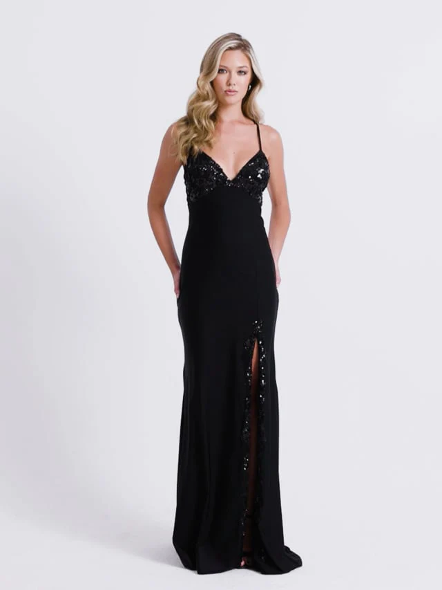 Faviana Sequin Accented Fitted Prom Dress 11019 - Image 3