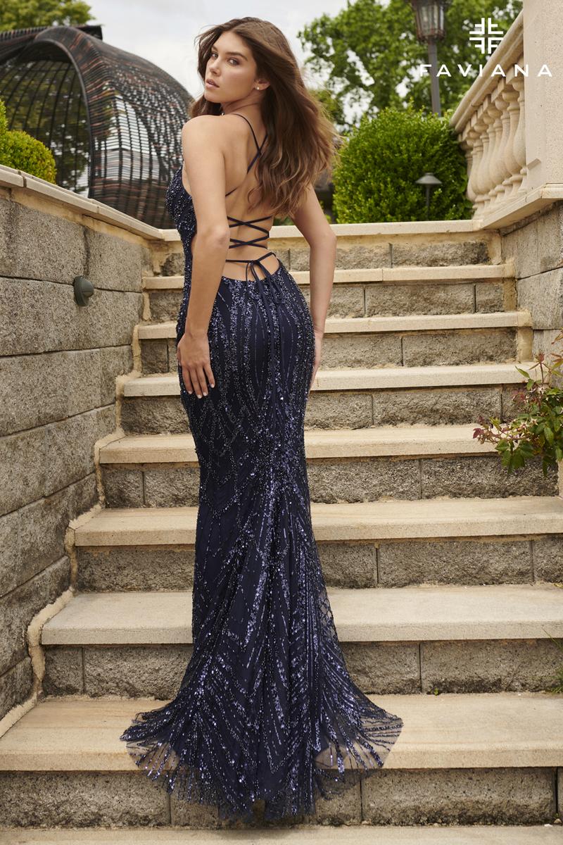 Faviana Lace-up Back Prom Dress 11023 - Image 13