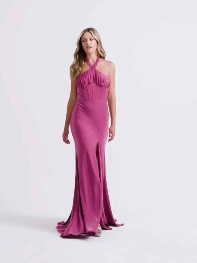 Faviana Halter Corset Long Prom Dress 11065 - Image 5