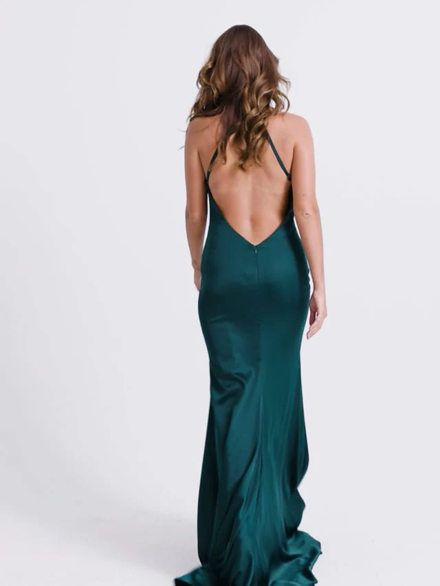 Faviana Cowl Neck Low Back Prom Dress 11069 - Image 5