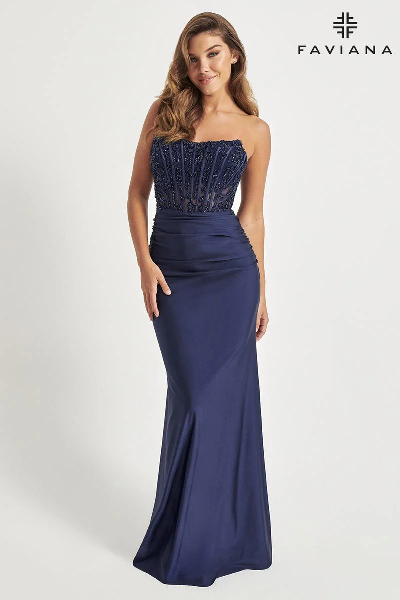 Faviana Corset Bodice Prom Dress 11081 - Image 5