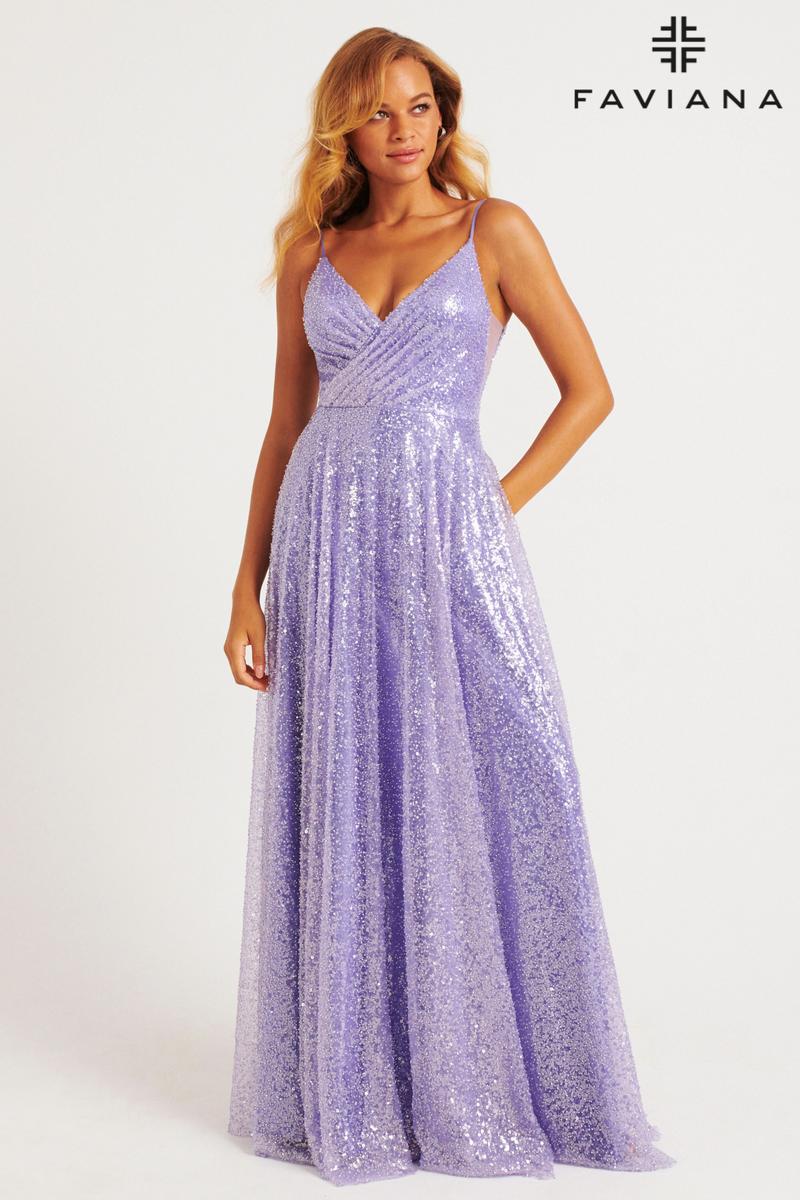 Faviana Sequin A- Line Dress 11203 - Image 5