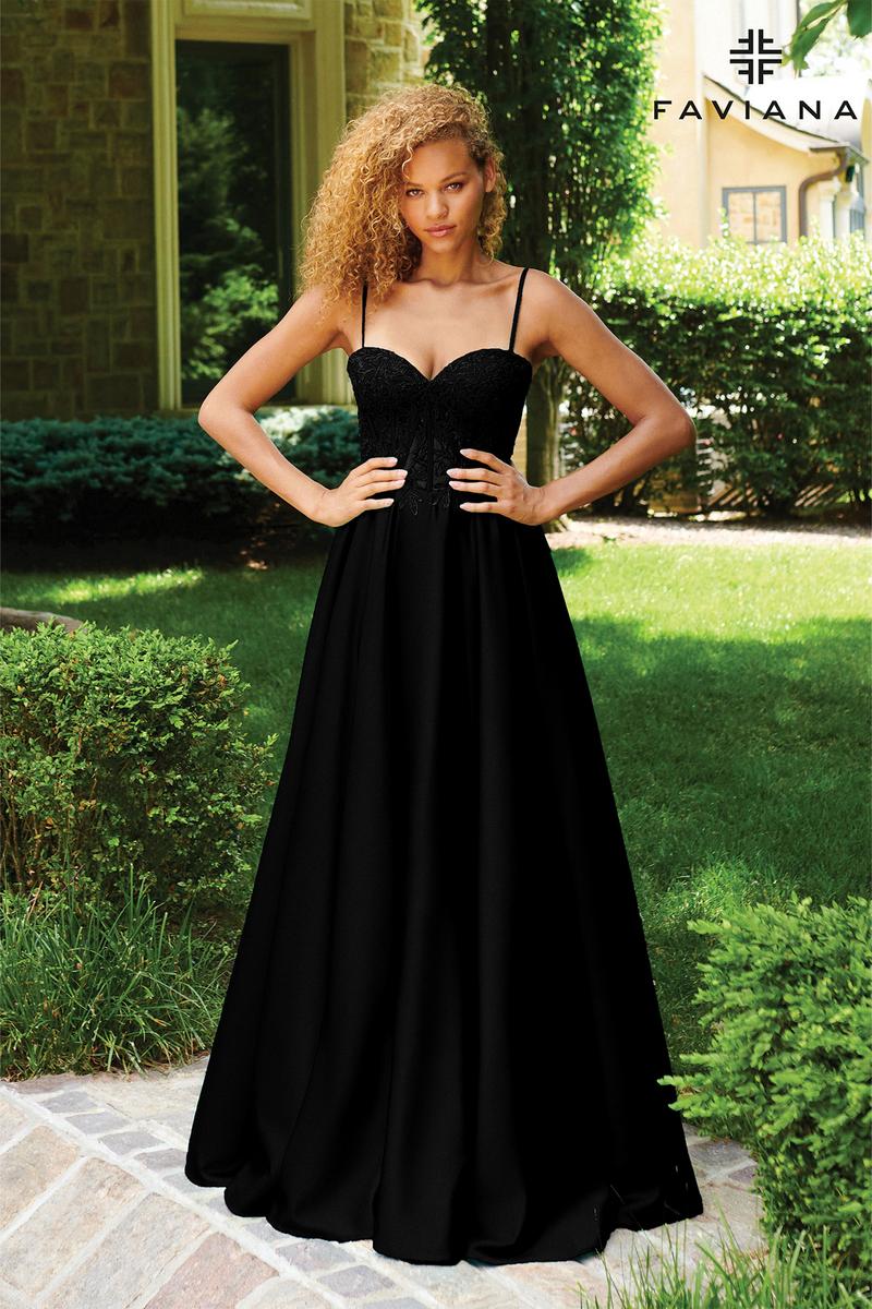 Faviana A-Line Lace Corset Prom Dress 11259 - Image 3