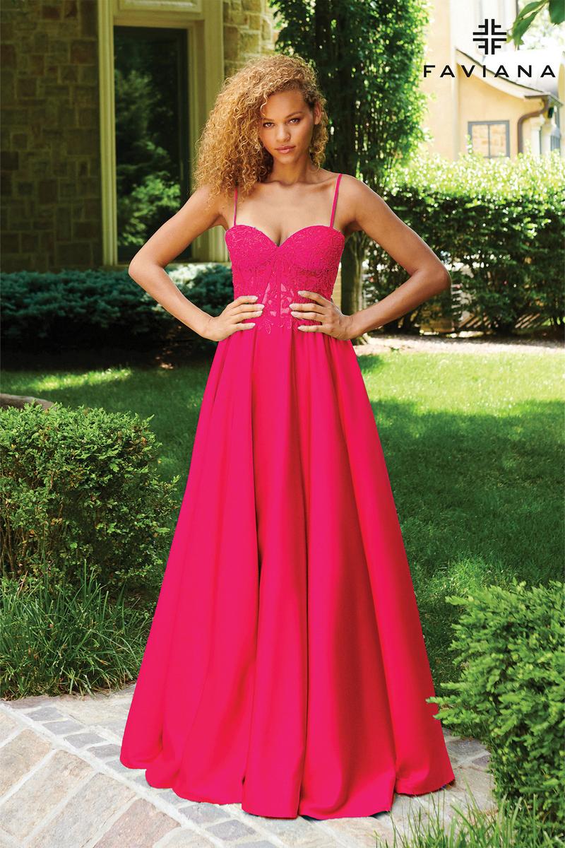 Faviana A-Line Lace Corset Prom Dress 11259 - Image 4