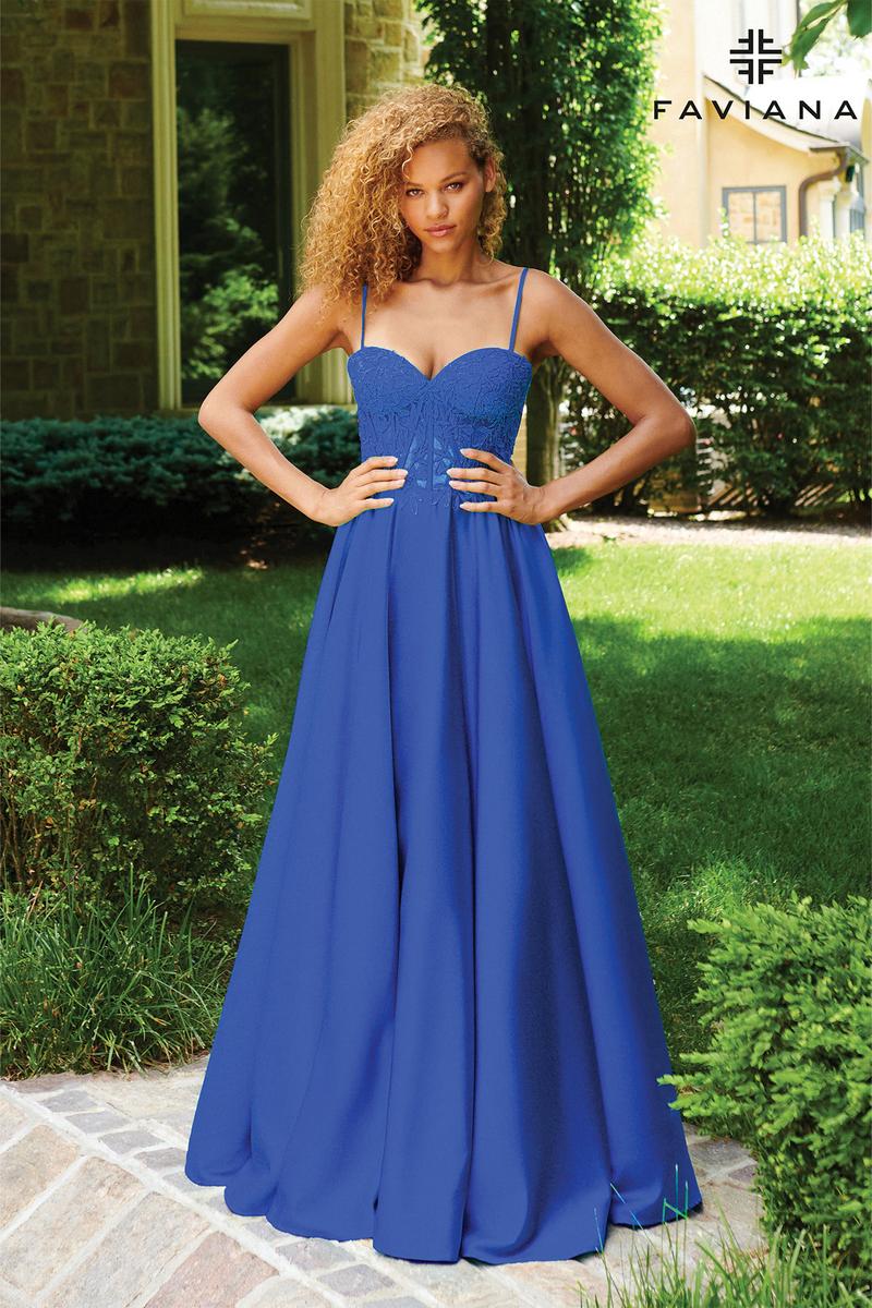 Faviana A-Line Lace Corset Prom Dress 11259 - Image 5