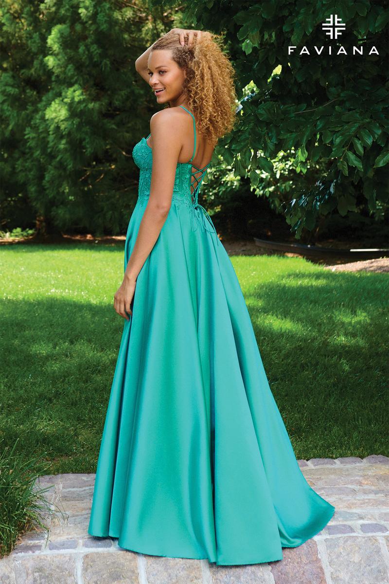Faviana A-Line Lace Corset Prom Dress 11259 - Image 7