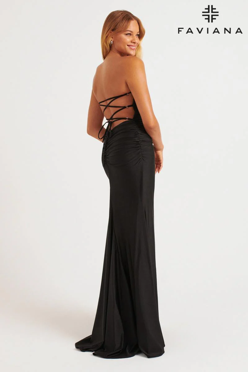 Faviana Strapless Lace-up Back Prom Dress 11266 - Image 2