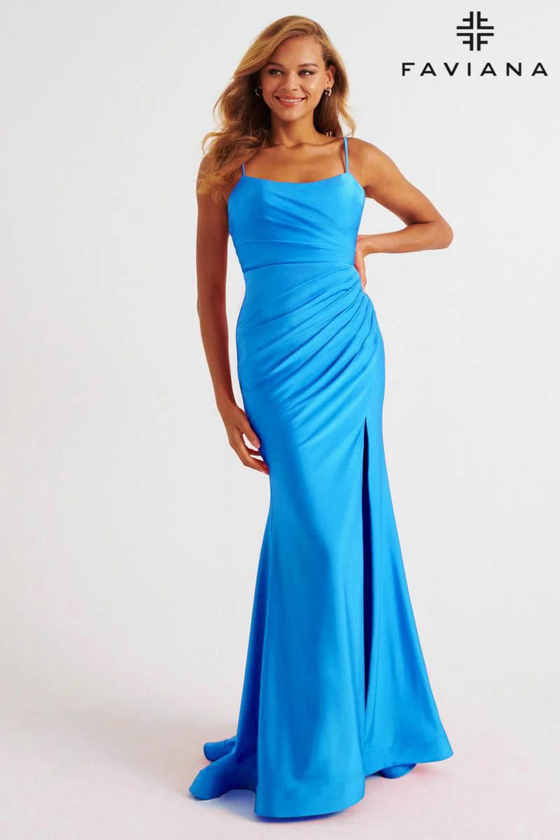 Faviana Ruched Tight Prom Dress E11265 - Image 3