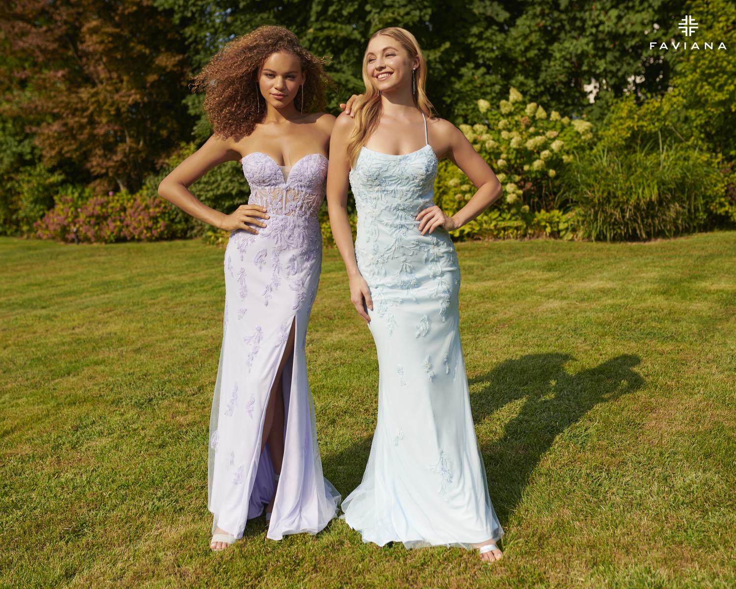 Faviana Lace-up Back Fitted Prom Dress S10634 - Image 4
