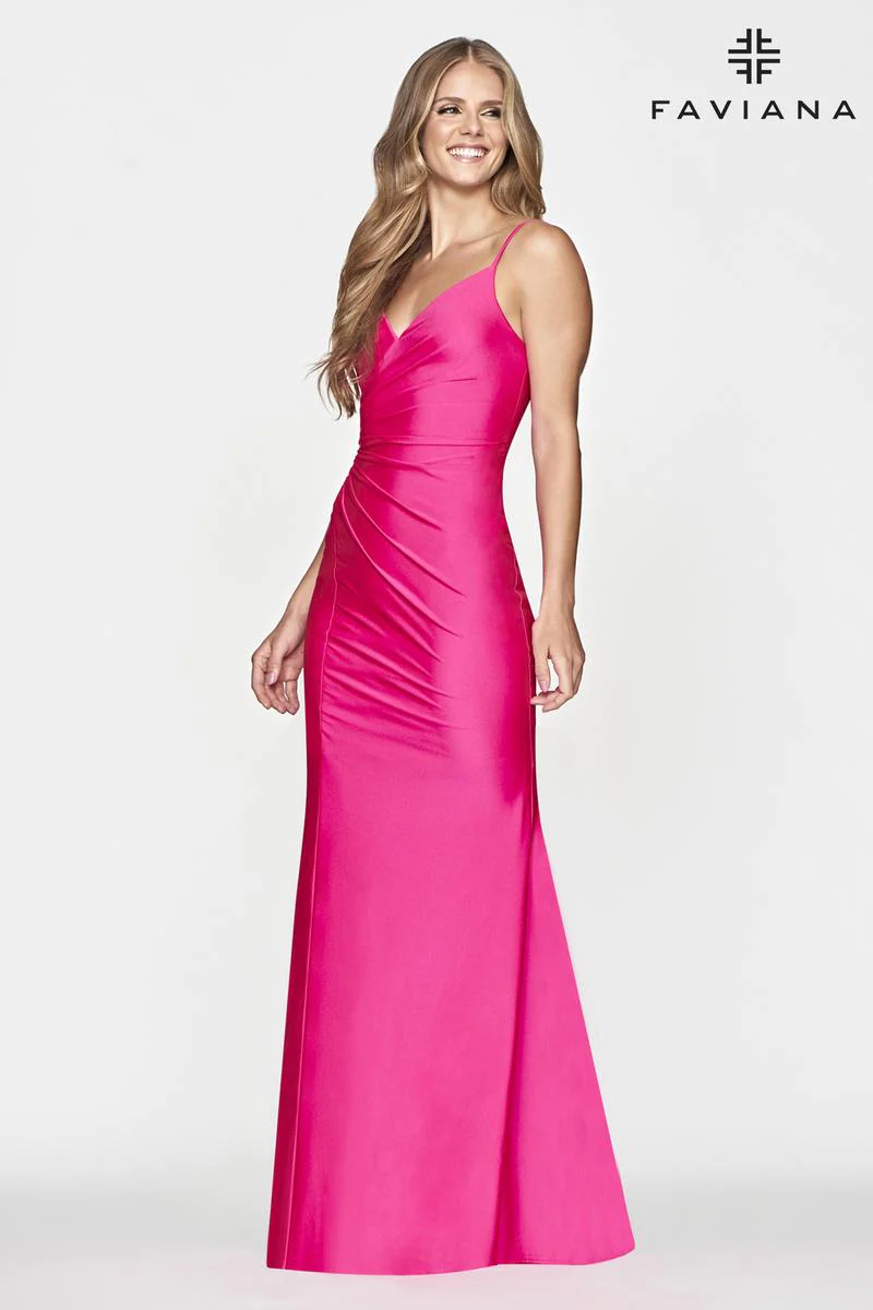 Faviana Tight V-Neck Prom Dress S10644 - Image 3