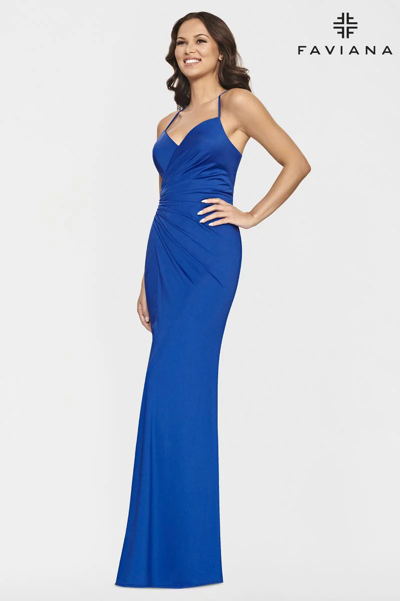 Faviana Tight V-Neck Prom Dress S10644 - Image 4