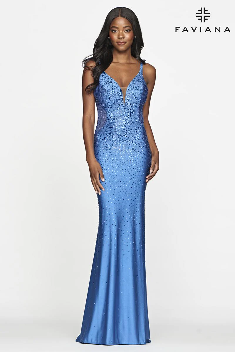 Faviana Glamour Open Back Prom Dress S10500 - Image 16