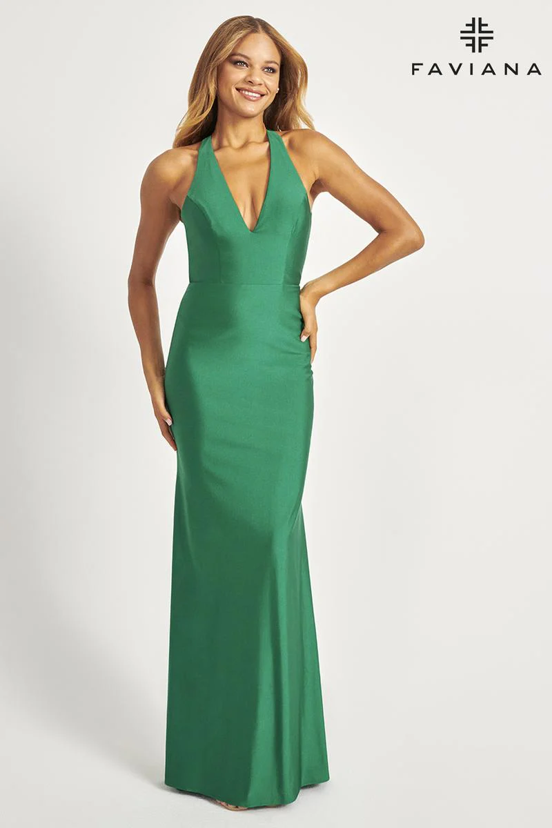 Faviana Chic Open Back Prom Dress S10646 - Image 3