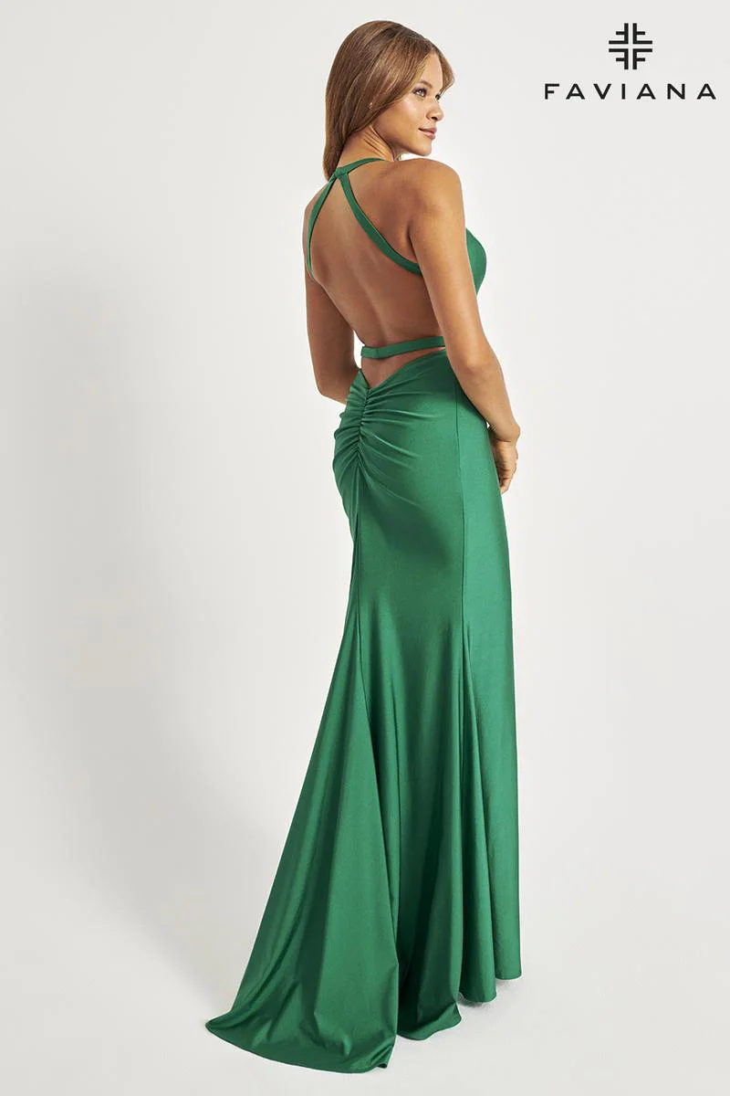 Faviana Chic Open Back Prom Dress S10646 - Image 4