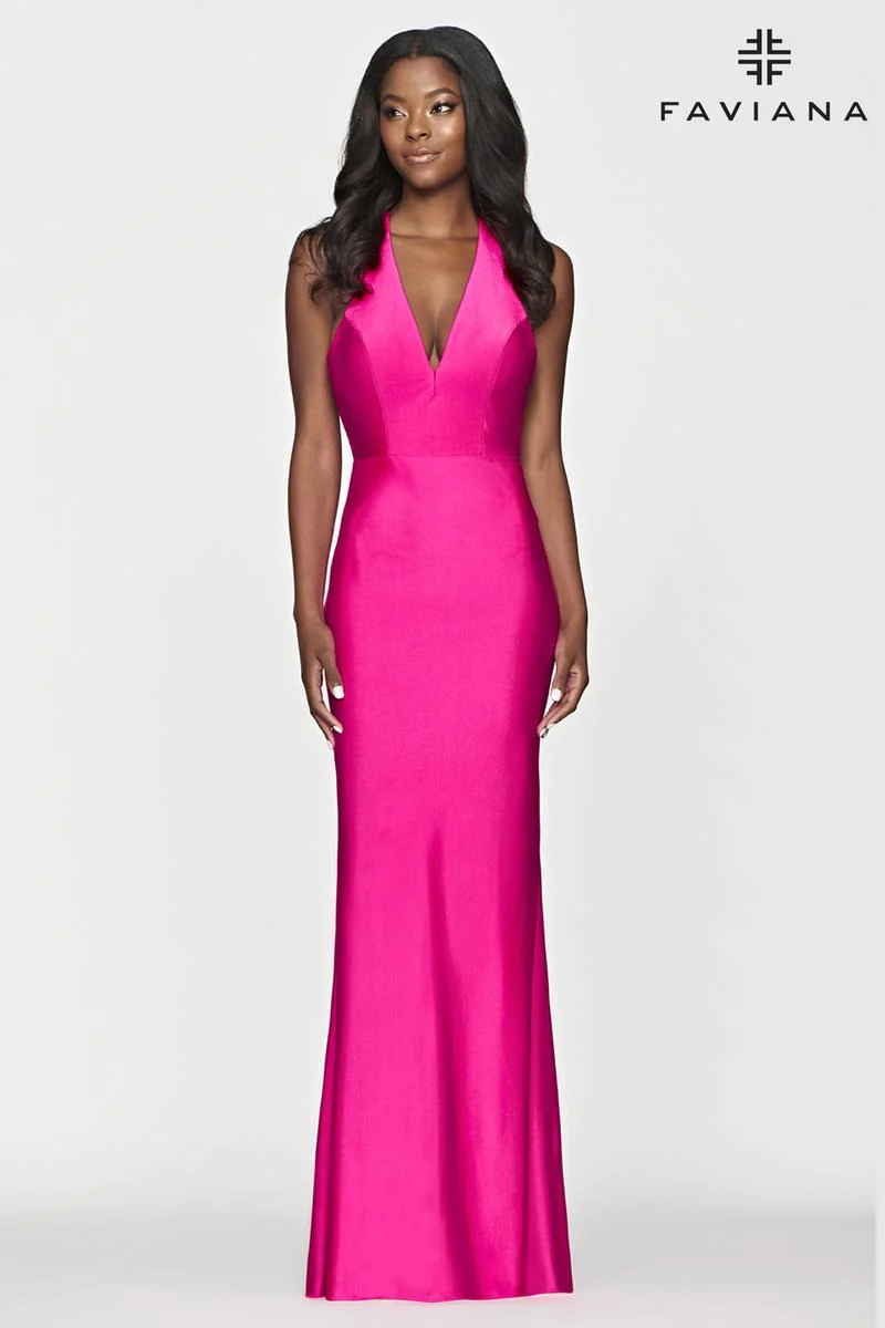 Faviana Chic Open Back Prom Dress S10646 - Image 7