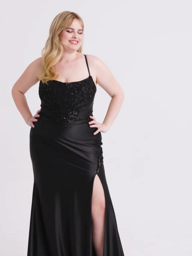 Faviana Lace-up Back Plus Size Prom Dress 9606 - Image 4