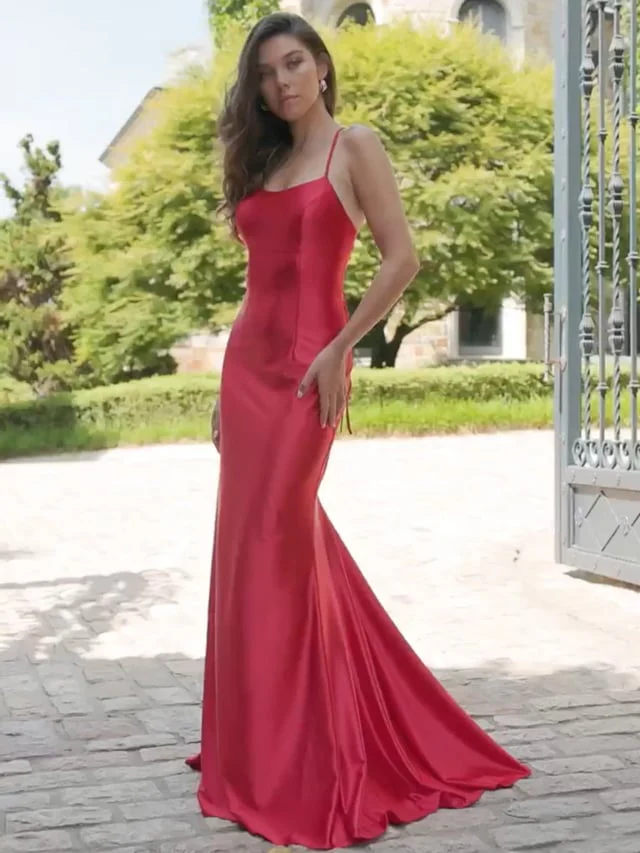 Faviana Lace-up Back Satin Prom Dress ES10890 - Image 17