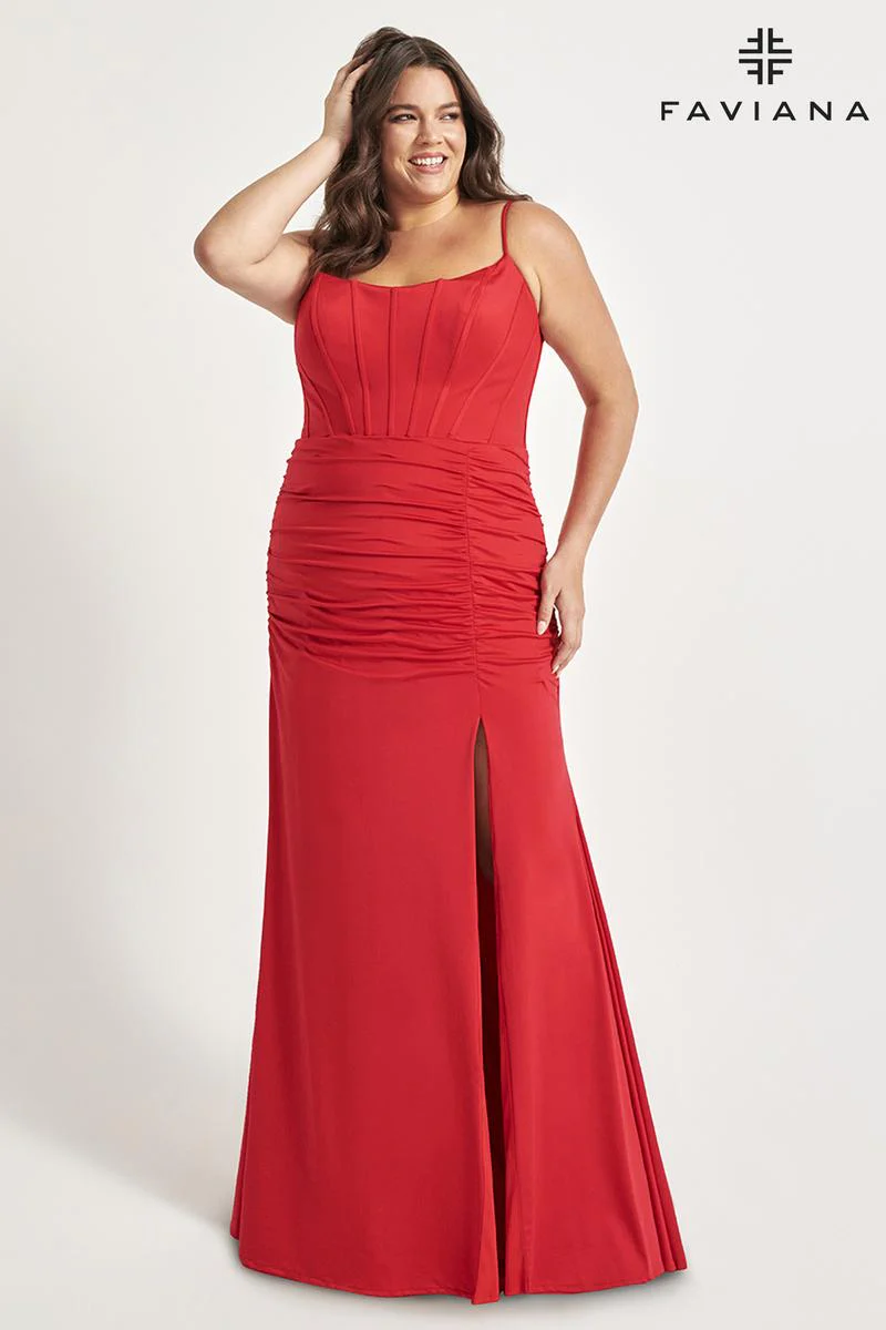 Faviana Tight Plus Size Prom Dress 9544 - Image 4